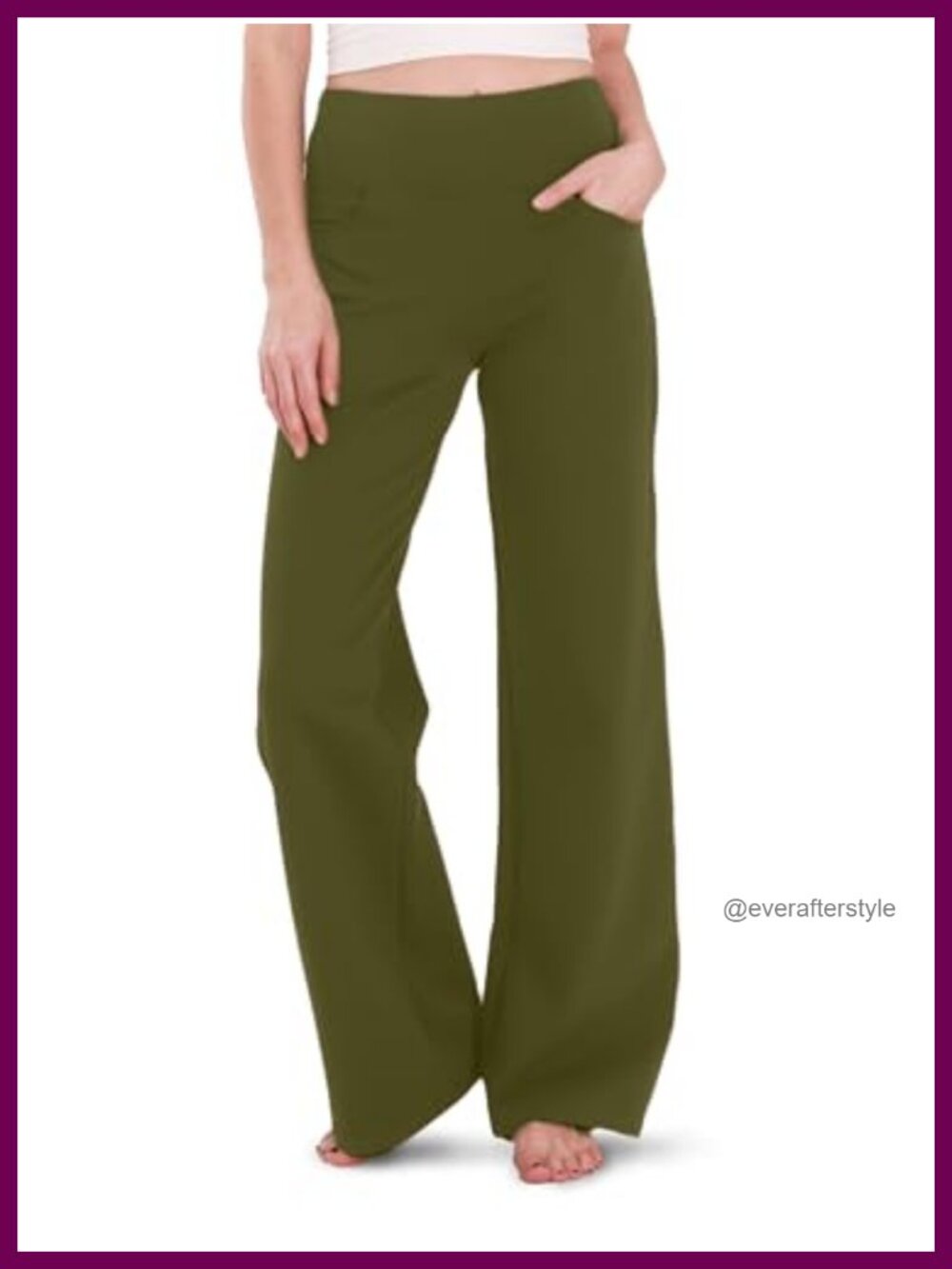 Women's Wide Leg Yoga Pants High Waist Loose Cotton Stretch Lounge Trousers